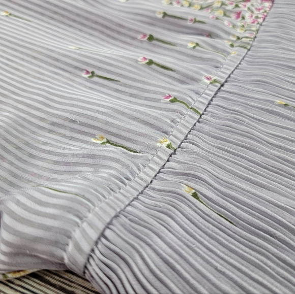 Vintage Tokyo Japan Japanese Ruffle Floral Midi Dress - Picture 13 of 16